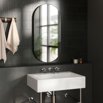 UMBRA HUBBA Овално огледало 45x91см., титан