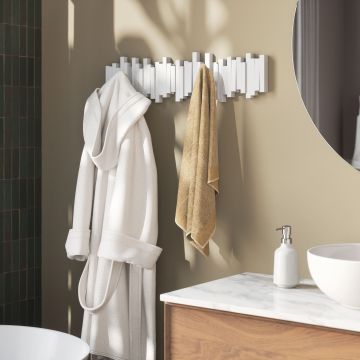 UMBRA STICKS 8 Стенна закачалка, бял