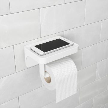 UMBRA FLEX SURE-LOCK TP Стойка за тоалетна хартия с рафт,бял