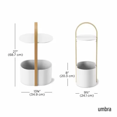 UMBRA BELLWOOD Помощна масичка, бял