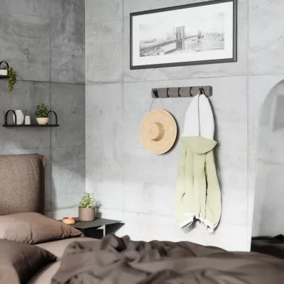 UMBRA Flip 5 Стенна закачалка, сив / калай