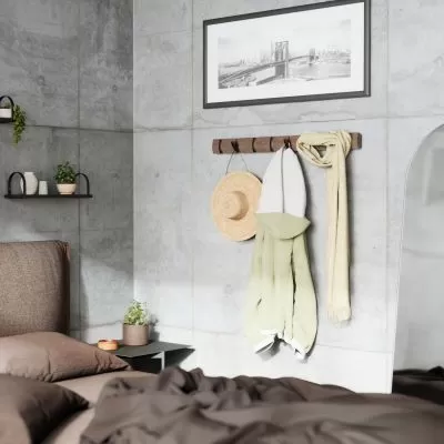 евтина дървена закачалка за стена