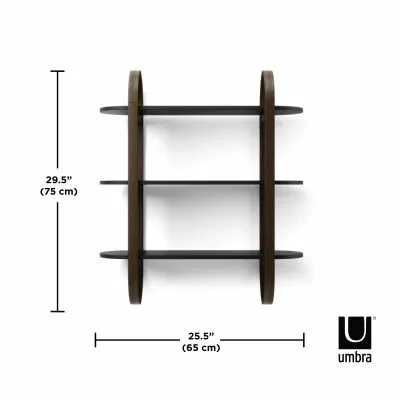 UMBRA BELLWOOD WALL SHELF BLK/WAL