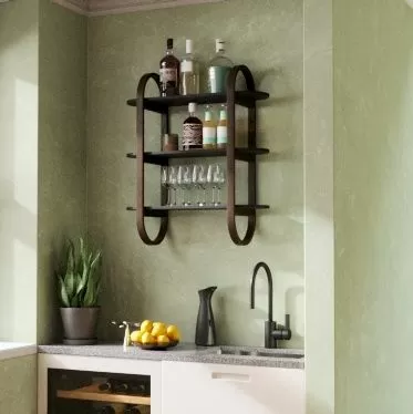 UMBRA BELLWOOD WALL SHELF BLK/WAL