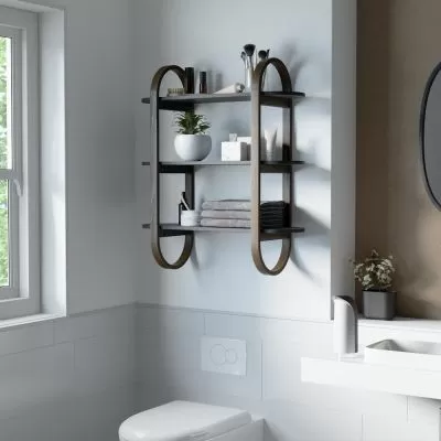 UMBRA BELLWOOD WALL SHELF BLK/WAL