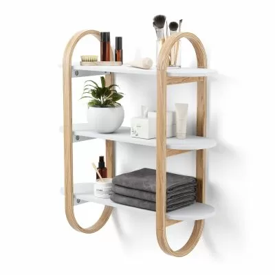 UMBRA BELLWOOD WALL SHELF WHT/NAT