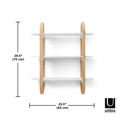 UMBRA BELLWOOD WALL SHELF WHT/NAT
