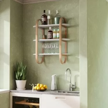 UMBRA BELLWOOD WALL SHELF WHT/NAT