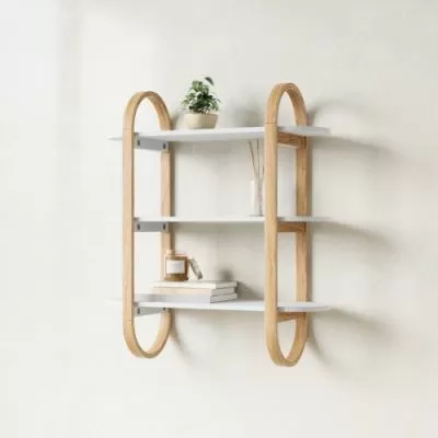 UMBRA BELLWOOD WALL SHELF WHT/NAT