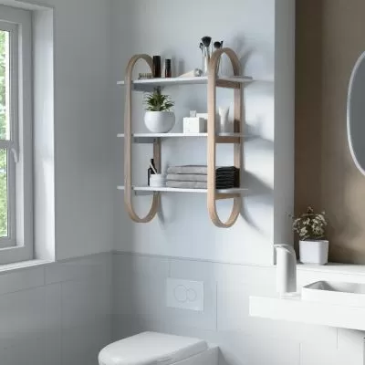 UMBRA BELLWOOD WALL SHELF WHT/NAT