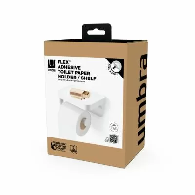 UMBRA FLEX ADHESIVE TP HOLDER /SHELF WHITE