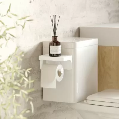 UMBRA FLEX ADHESIVE TP HOLDER /SHELF WHITE