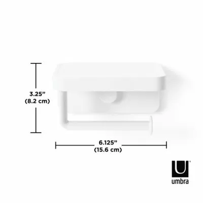 UMBRA FLEX ADHESIVE TP HOLDER /SHELF WHITE