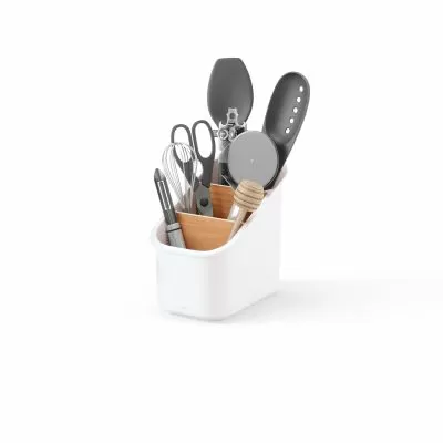 UMBRA BELLWOOD UTENSIL HOLDER  WHT/NAT