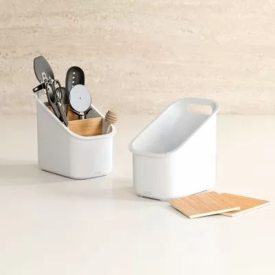 UMBRA BELLWOOD UTENSIL HOLDER  WHT/NAT