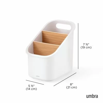 UMBRA BELLWOOD UTENSIL HOLDER  WHT/NAT