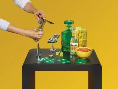 UMBRA RODEO BUDDY Балансираща отварачка за бутилки, хром