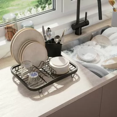 UMBRA SINKIN DISH RACK BLACK