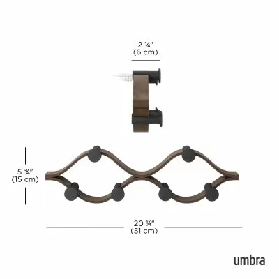 UMBRA MONTAGE 6 HOOK BLK/WAL