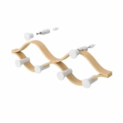 UMBRA MONTAGE 6  Стенна закачалка, натурален