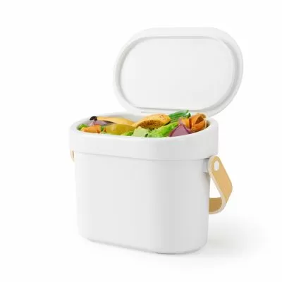 UMBRA BELLWOOD Кош за хранителни отпадъци и компост, бял