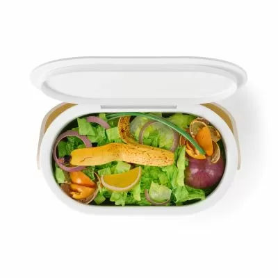 UMBRA BELLWOOD Кош за хранителни отпадъци и компост, бял