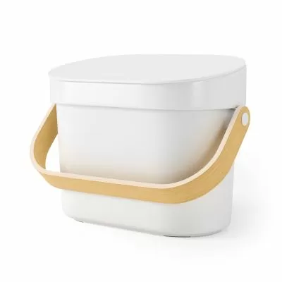 UMBRA BELLWOOD Кош за хранителни отпадъци и компост, бял