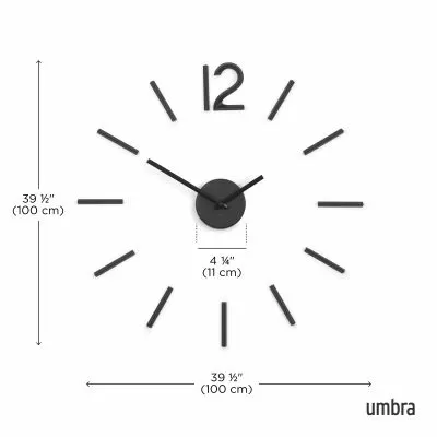UMBRA BLINK + WISHBONE – дизайнерски сет часовник и рамка в черно