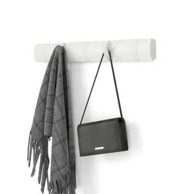 UMBRA Flip 5 Стенна закачалка, бял / бял