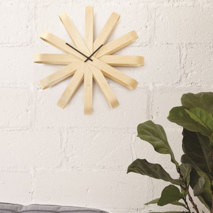 UMBRA RIBBONWOOD Стенен часовник, натурален