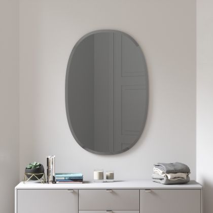 UMBRA HUB BEVY OVAL 24X36 SMOKE