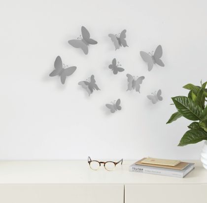 UMBRA MARIPOSA WALL DECOR (9) GRAY