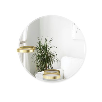 UMBRA PERCH MIRROR 24 IN BRASS