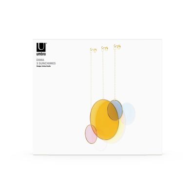 UMBRA DIMA SUNCHIMES Сет 3  стенни медальона - син, амбър, лилав