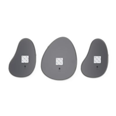UMBRA HUBBA PEBBLE SET OF 3 MTL TTNM