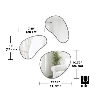 UMBRA HUBBA PEBBLE SET OF 3 MTL TTNM
