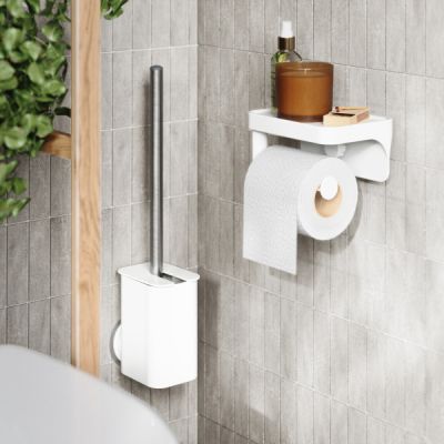 UMBRA FLEX ADHESIVE TP HOLDER /SHELF WHITE