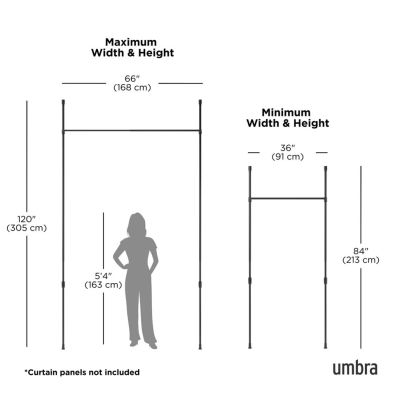UMBRA ANYWHERE ROD 36-66 WHITE