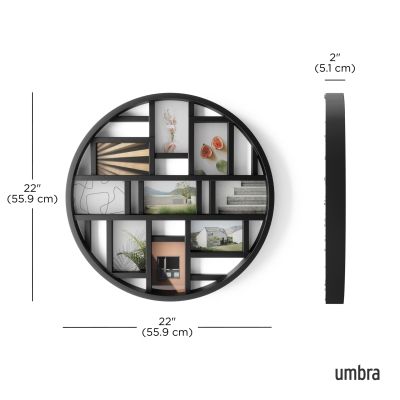 UMBRA LUNA  Стенен фото-арт дисплей, черен