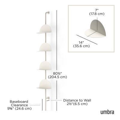UMBRA SOLIS ADJUSTABLE SHELVES SAND