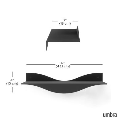 UMBRA SURF SHELF (SET OF 2) BLACK
