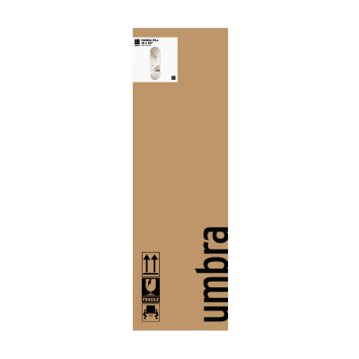 UMBRA HUBBA Овално огледало 45x157см., титан