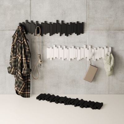 UMBRA STICKS 8 Стенна закачалка, бял