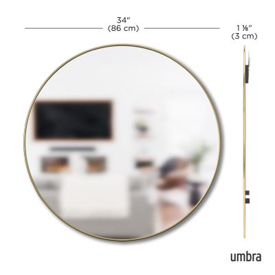UMBRA HUBBA Стенно огледало 86 см, златен