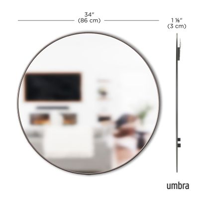 UMBRA HUBBA Стенно огледало 86 см, титан