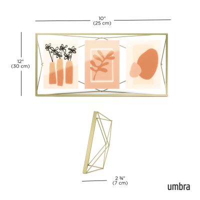 UMBRA PRISMA MULTI Стенна композиция за 3 снимки, златен