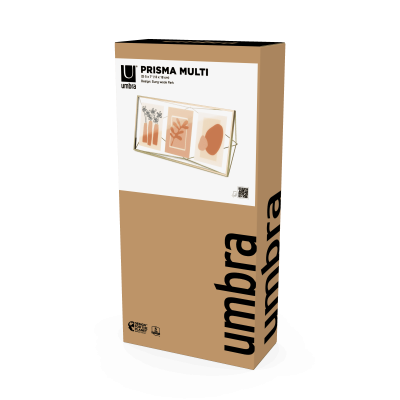 UMBRA PRISMA MULTI Стенна композиция за 3 снимки, златен