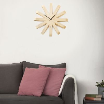 UMBRA RIBBONWOOD Стенен часовник, натурален