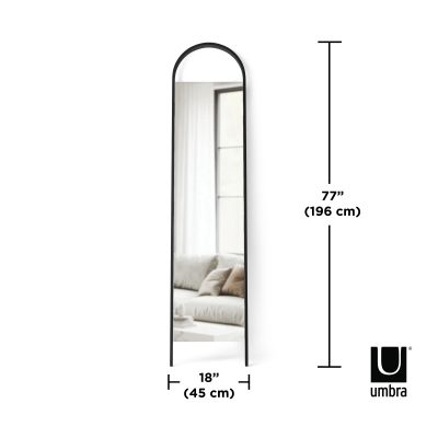 UMBRA BELLWOOD LEANING MIRROR BLACK 