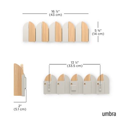 UMBRA SALOON Стенна закачалка, натурален / пясъчен